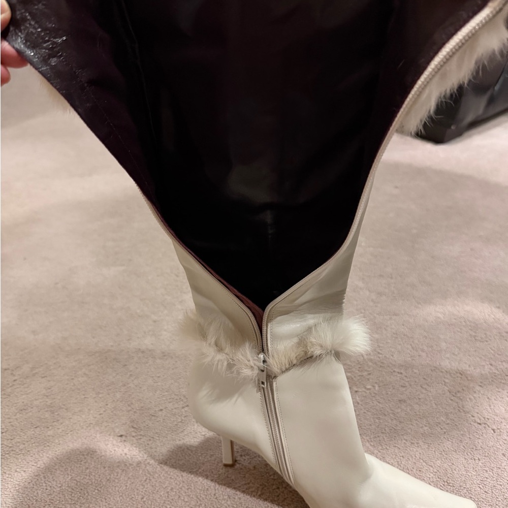 Vintage Winter White leather & fur - Picture 4 of 14